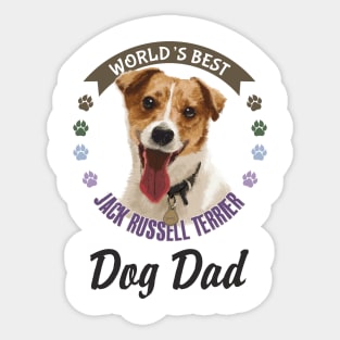 Jack Russell Terrier, World's Best Dog Dad Sticker